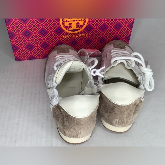 NWT Tory Burch Vintage Authentic Double T Trainer Sneakers White/ Ivory/ Size 7M - Picture 7 of 16